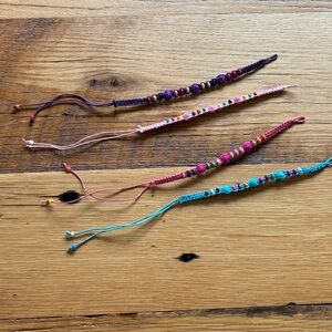 Colorful Beaded Friendship Bracelets - Set of 4